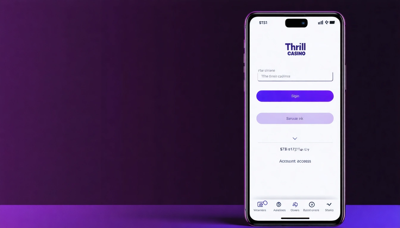 Thrill casino login steps and account access help